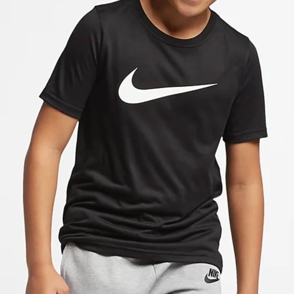 Nike Boy’s Dri-Fit Swoosh T-Shirt (L) Black NWT - Picture 2 of 4